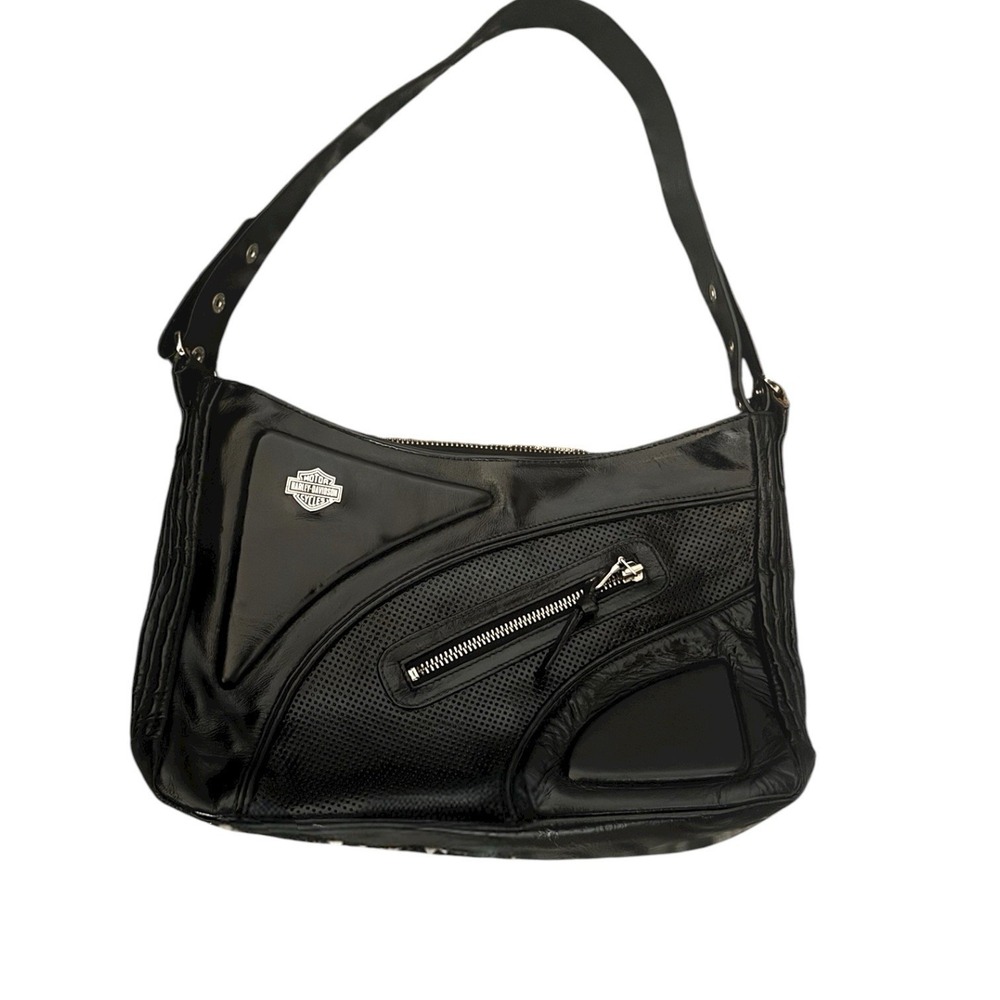 Black Leather Shoulder Bag - Picture 2 of 12